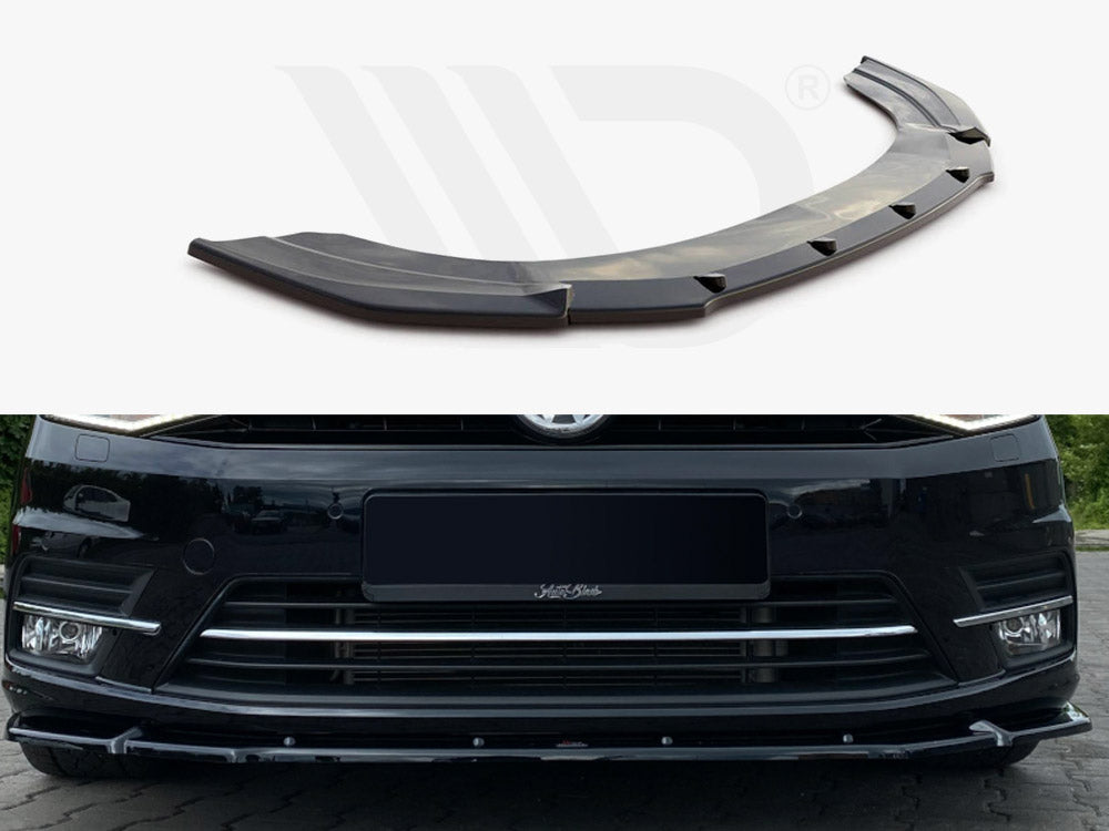 Maxton Design VW-CA-4-FD1T Front Splitter VW Caddy MK4 (2015-2020) | ML Performance UK Car Parts