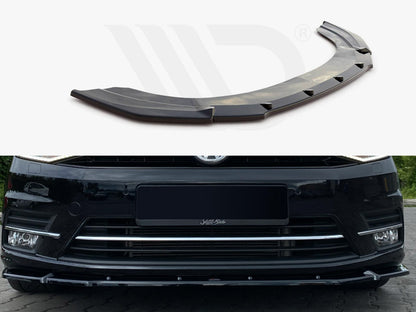 Maxton Design VW-CA-4-FD1T Front Splitter VW Caddy MK4 (2015-2020) | ML Performance UK Car Parts