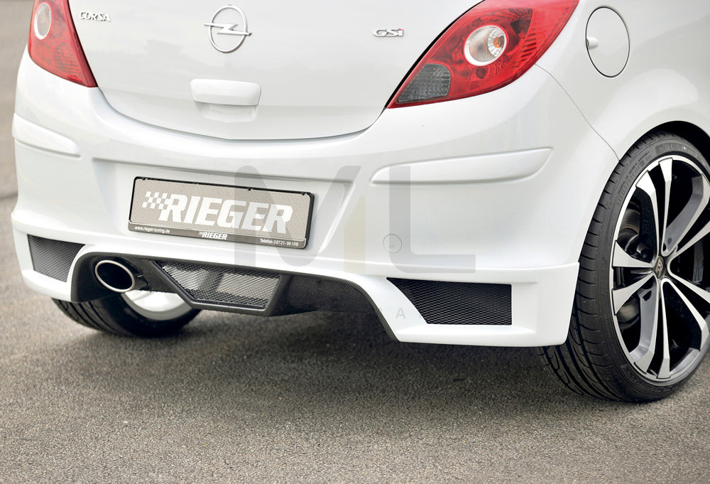 Rieger 00058947 Opel Corsa D Rear Diffuser 3 | ML Performance UK Car Parts