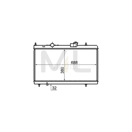 MAHLE ORIGINAL CR 800 000S Engine radiator Brazed cooling fins, Automatic Transmission | ML Performance Car Parts