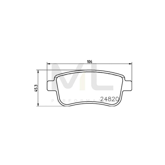Hella 8DB 355 025-421 Brake Pad Set Not Prepared For Wear Indicator, With Brake Caliper Screws, With Accessories | ML Performance Car Parts