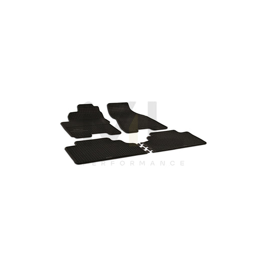 WALSER 50373 Floor mat set for KIA Sportage II (JE, KM) Elastomer, Front and Rear, Quantity: 4, Black | ML Performance Car Parts