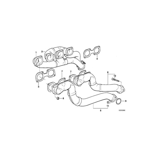 Genuine BMW 11621436039 E34 E31 E32 Exhaust Manifold ZYL.7+8 (Inc. 840i, 540i & 730iL) | ML Performance UK Car Parts