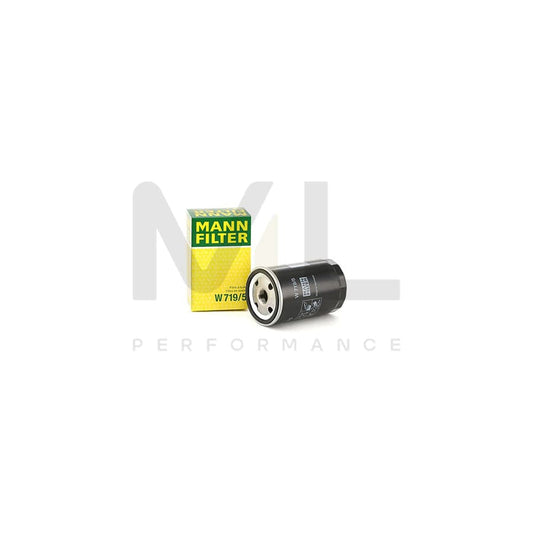 MANN-FILTER W 719/5 Oil Filter Spin-on Filter, with one anti-return valve | ML Performance Car Parts