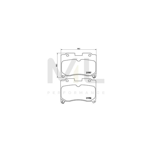 Brembo P 83 090 Brake Pad Set With Acoustic Wear Warning | ML Performance Car Parts