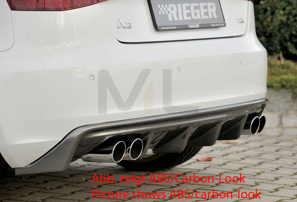 Rieger 00056787 Audi 8V A3 Rear Diffuser 3 | ML Performance UK Car Parts