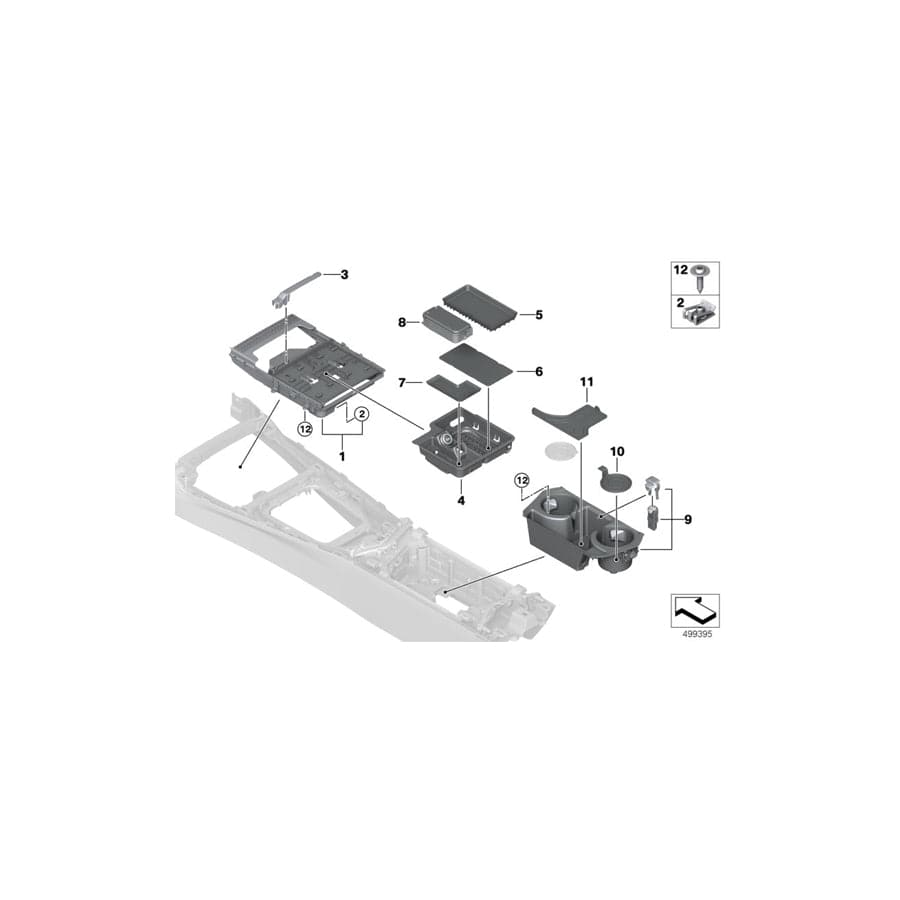 Genuine BMW 51166809003 G29 Frame, Oddments Tray (Inc. Z4 20i, Z4 30i & Z4 M40i) | ML Performance UK Car Parts