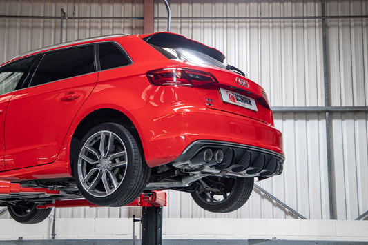 Scorpion SAUS108CF Audi S3 8V Non-Resonated Cat/Gpf-Back System With Valves | ML Performance UK UK