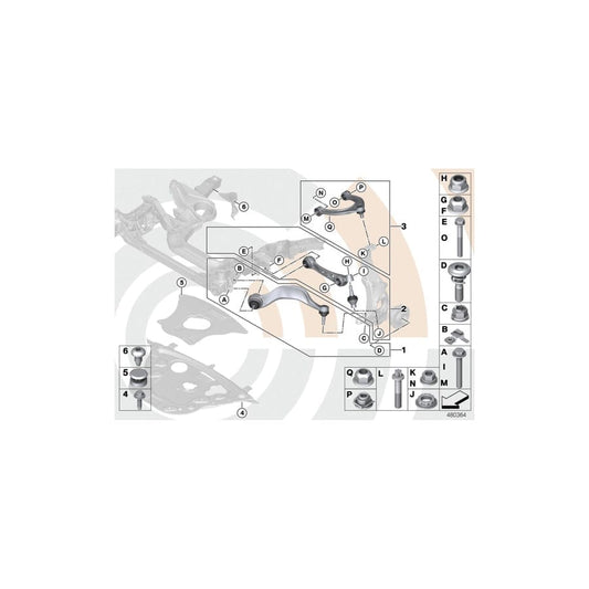 Genuine BMW 31122450817 F10 F12 Repair Kit Wishbone Top VALUE LINE (Inc. 525dX, 528i & 520d) | ML Performance UK Car Parts