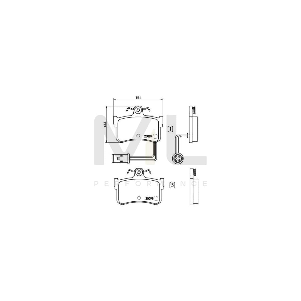 Brembo P 28 015 Brake Pad Set | ML Performance Car Parts