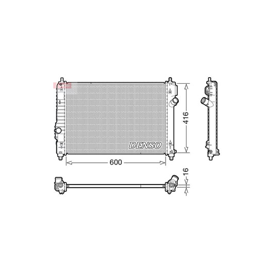 Denso DRM15015 Drm15015 Engine Radiator For Chevrolet Aveo / Kalos Hatchback (T250, T255) | ML Performance UK