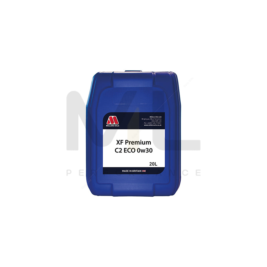 Millers Oils XF Premium C2 ECO 0W-30 Fully Synthetic Engine Oil 20l | Engine Oil | ML Car Parts UK | ML Performance
