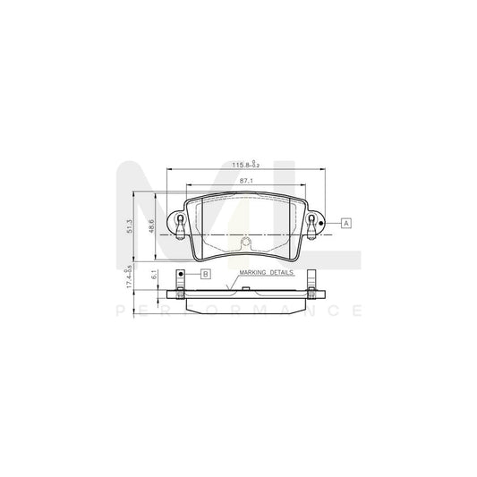 Bosch 0986Tb2401 Brake Pad Set Excl. Wear Warning Contact, With Accessories  | ML Performance Car Parts