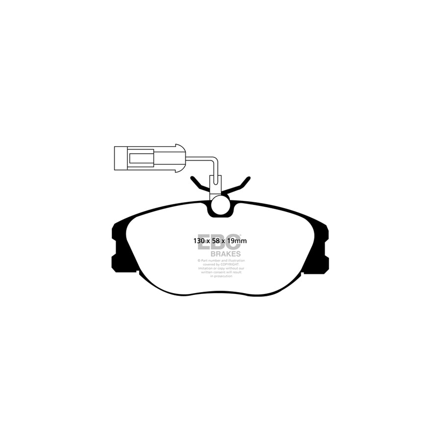 EBC DP1109 Alfa Romeo Lancia Ultimax Front Brake Pads - Girling/TRW/Bendix Caliper 2 | ML Performance UK Car Parts