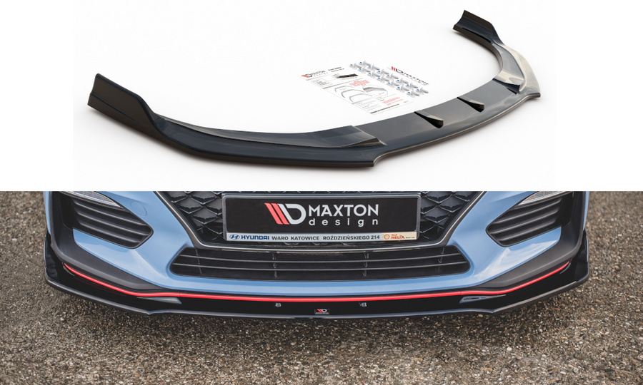 Maxton Design HY-I30-3-N-FD3T Front Splitter V.3 Hyundai I30N MK3 Hatchback / Fastback | ML Performance UK Car Parts