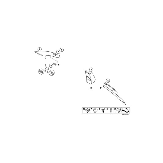 Genuine BMW 51437070268 E63 Cover Column C Right HIMMELGRAU (Inc. 650i, 635d & 645Ci) | ML Performance UK