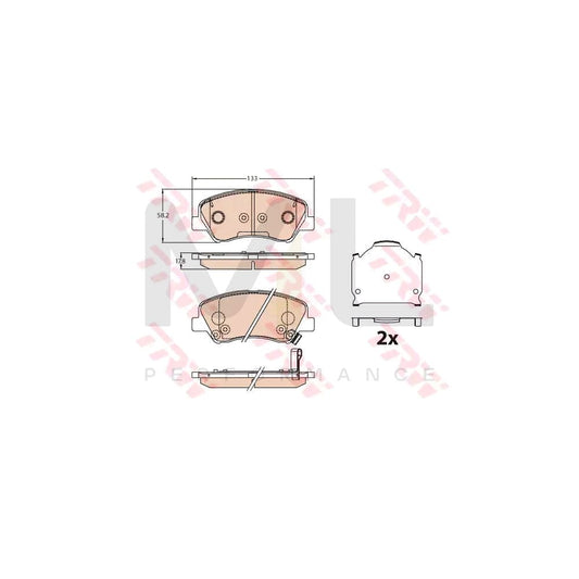 TRW Gdb3630 Brake Pad Set With Acoustic Wear Warning | ML Performance Car Parts