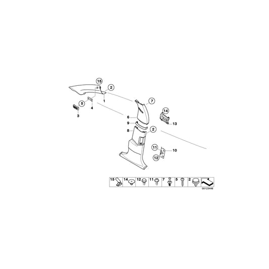 Genuine BMW 51437029269 E65 E66 Cover Cap F Windshield Frame Cover STEINGRAU (Inc. 750Li, 730Ld & 760i) | ML Performance UK