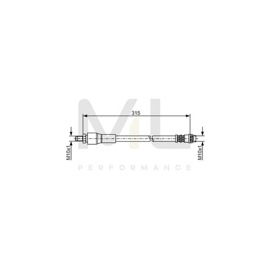 BOSCH 1 987 476 032 Brake Hose 315mm | ML Performance Car Parts