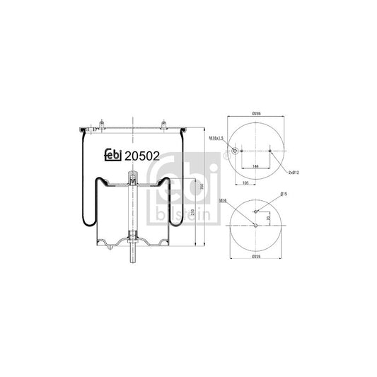 Febi Bilstein 20502 Boot, Air Suspension