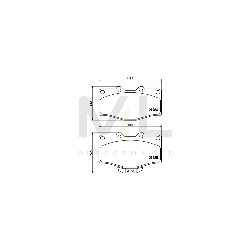 Brembo P 83 095 Brake Pad Set For Toyota Hilux Pick-Up With Acoustic Wear Warning | ML Performance Car Parts