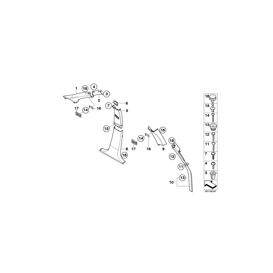 Genuine BMW 51433400979 E83 Column B Cover Bracket (Inc. X3 1.8d, X3 3.0sd & X3 3.0si) | ML Performance UK