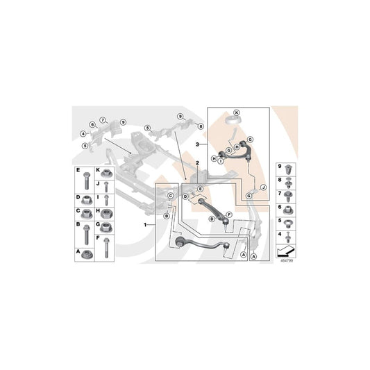 Genuine BMW 31122413483 E70 E72 E71 Repair Set For Radius Rod, Left VALUE LINE (Inc. X5) | ML Performance UK Car Parts