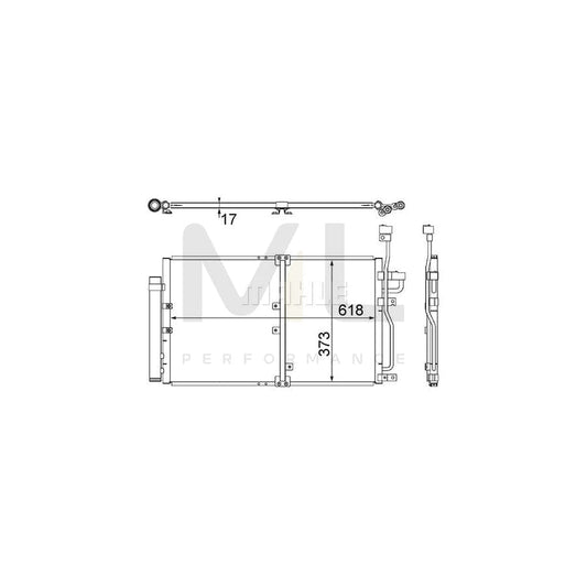 MAHLE ORIGINAL AC 510 000S Air conditioning condenser with dryer | ML Performance Car Parts