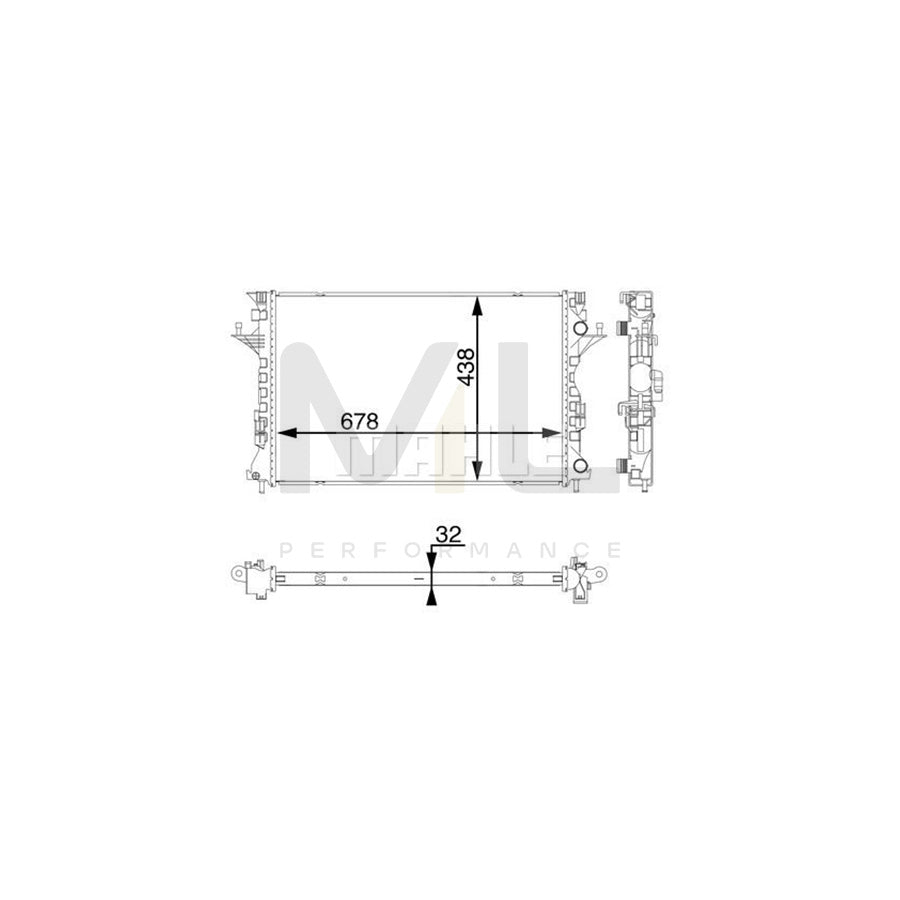 MAHLE ORIGINAL CR 1061 000S Engine radiator Brazed cooling fins | ML Performance Car Parts