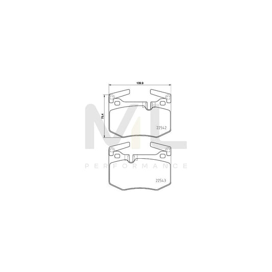 Brembo P 83 164 Brake Pad Set With Counterweights | ML Performance Car Parts