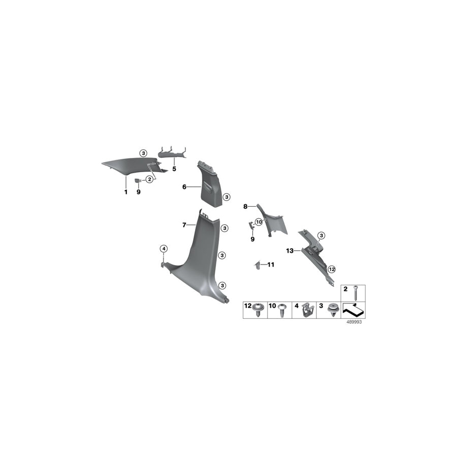 Genuine BMW 51437363926 F26 Right Column A Cover SAVANNABEIGE (Inc. X4 35iX, X4 20iX & X4 35dX) | ML Performance UK