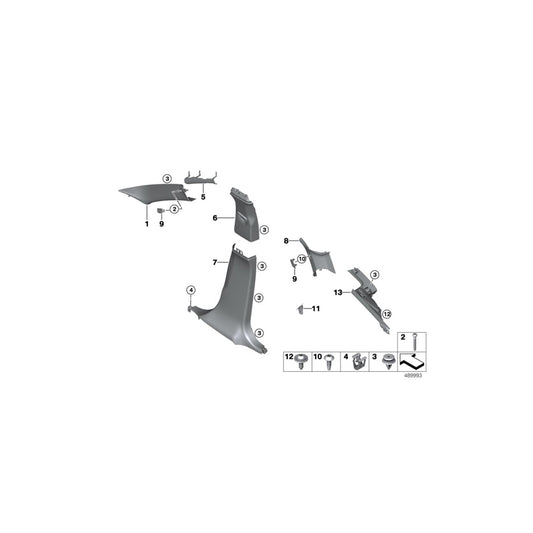 Genuine BMW 51437363926 F26 Right Column A Cover SAVANNABEIGE (Inc. X4 35iX, X4 20iX & X4 35dX) | ML Performance UK