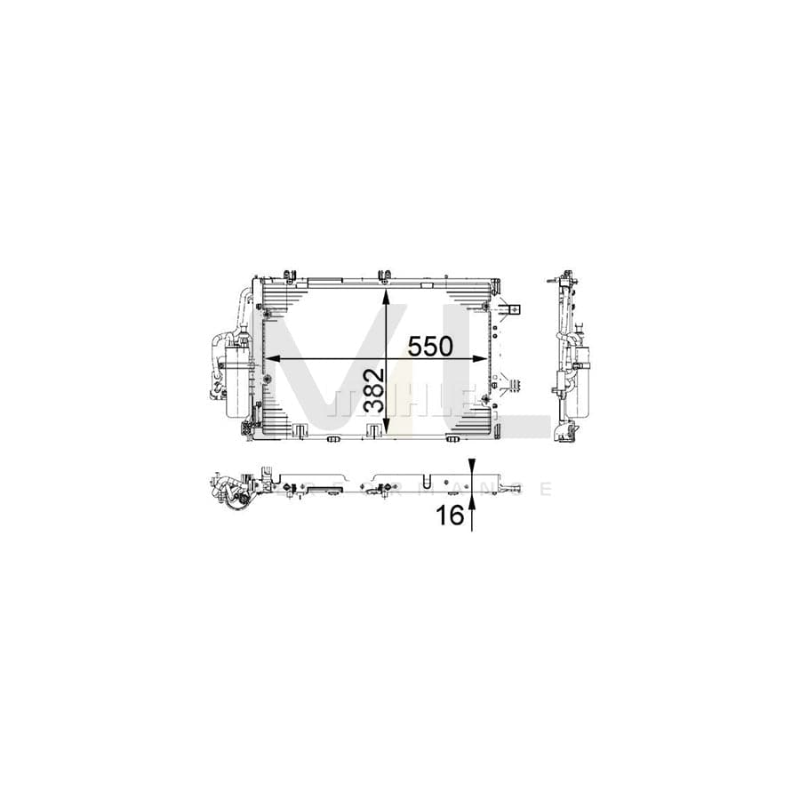 MAHLE ORIGINAL AC 335 000P Air conditioning condenser with dryer | ML Performance Car Parts