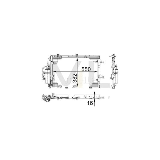 MAHLE ORIGINAL AC 335 000P Air conditioning condenser with dryer | ML Performance Car Parts