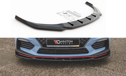 Maxton Design HY-I30-3-N-FD4T Front Splitter V.4 Hyundai I30N MK3 Hatchback / Fastback | ML Performance UK Car Parts