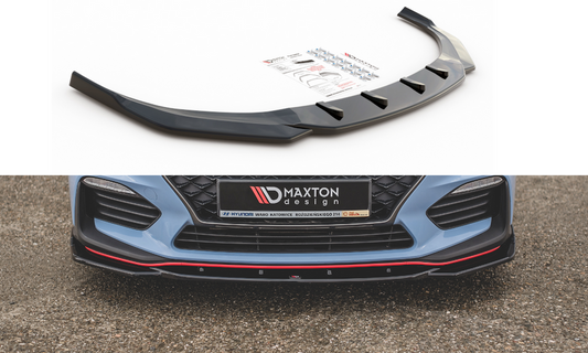 Maxton Design HY-I30-3-N-FD4T Front Splitter V.4 Hyundai I30N MK3 Hatchback / Fastback | ML Performance UK Car Parts