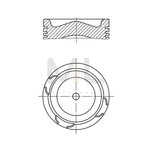 MAHLE ORIGINAL 213 69 00 Piston 130,0 mm, with piston ring carrier, without cooling duct | ML Performance Car Parts
