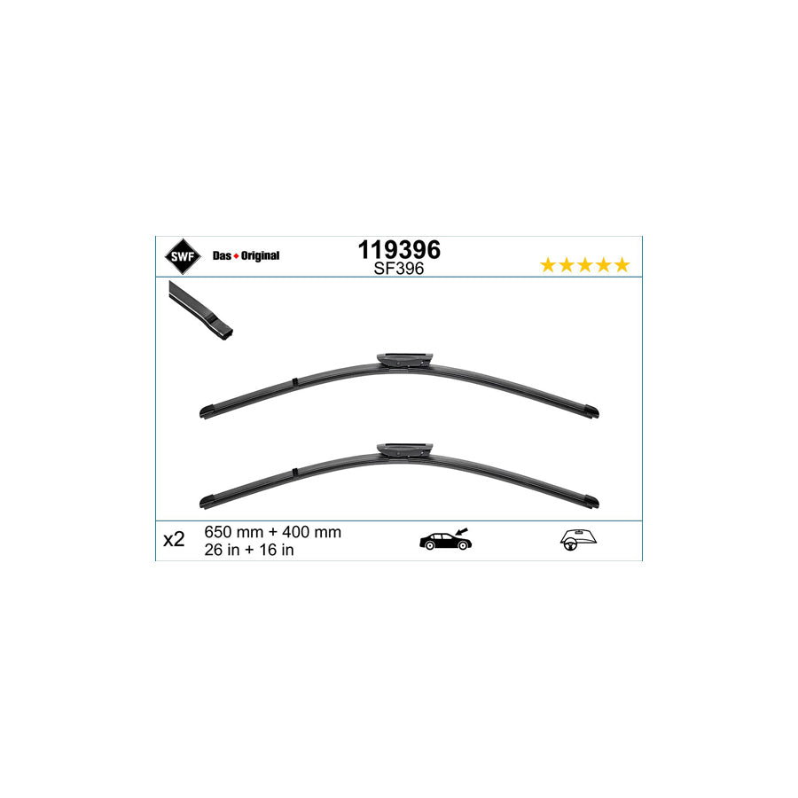 Swf Visioflex 119396 Wiper Blade For Citro?? C3 | ML Performance UK Car Parts