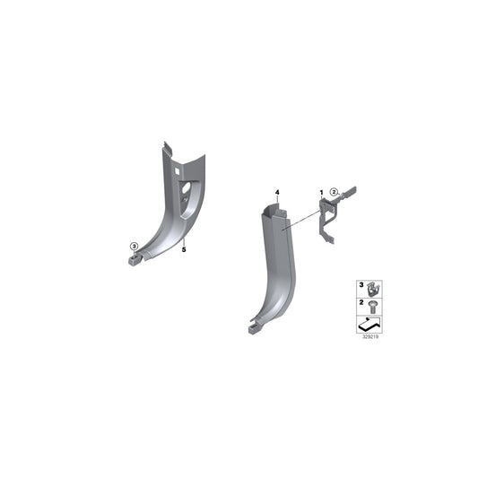 Genuine BMW 51437342593 F15 Cover, Bottom Left ELFENBEINWEISS (Inc. X5 50iX 4.4, X5 25d & X5 M50dX) | ML Performance UK