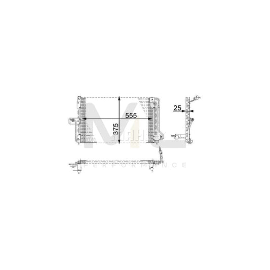 MAHLE ORIGINAL AC 169 000S Air conditioning condenser without dryer | ML Performance Car Parts