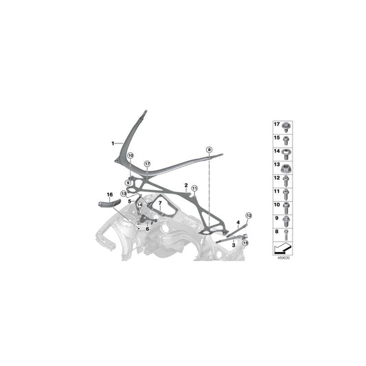 Genuine BMW 31122358256 F83 Extension, Strut Tower Brace, Right (Inc. M4) | ML Performance UK Car Parts