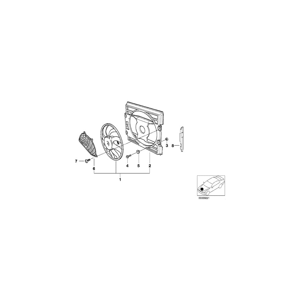 Genuine BMW 64548384057 E52 Left Compression Frame Sealing (Inc. ALPINA V8 & Z8) | ML Performance UK Car Parts