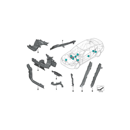 Genuine BMW 61136991120 G20 Wiring Duct, Wheelhousing, Rear Right (Inc. 320i, 330dX & M340i) | ML Performance UK
