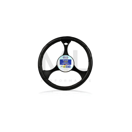 ALCA Luxus 590000 Steering wheel cover Black, Ø: 37-39cm, PVC | ML Performance Car Parts