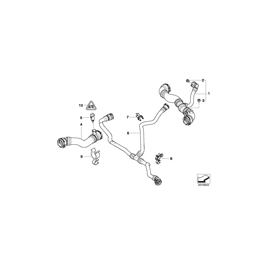 Genuine BMW 17123413802 E83 E83 Hose Clamp (Inc. X3 3.0i, X3 3.0si & X3 2.0i) | ML Performance UK Car Parts