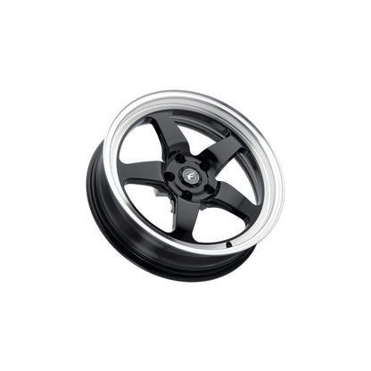 Forgestar F0917C063N26 17x5 D5 Drag Standard 5x120.65 ET-26 BS2 Gloss Black Machined Drag Racing Wheel
