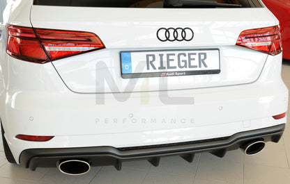 Rieger 00056823 Audi 8V Rear Diffuser (A3 & S3) 7 | ML Performance UK Car Parts