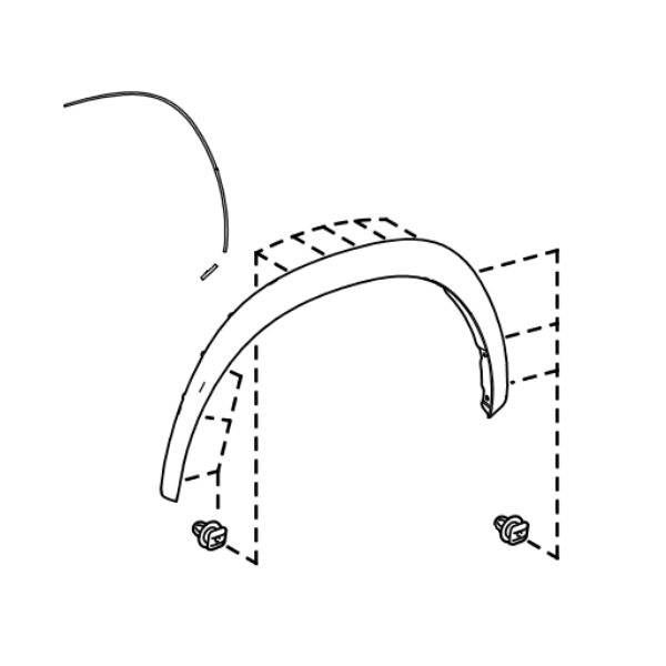 Genuine Lexus 75601-78010 NX Phase 1 O/S Front Arch Moulding