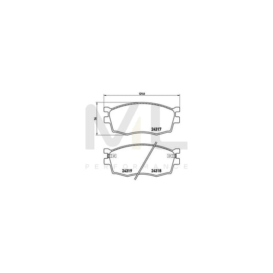 Brembo P 30 026 Brake Pad Set With Acoustic Wear Warning | ML Performance Car Parts