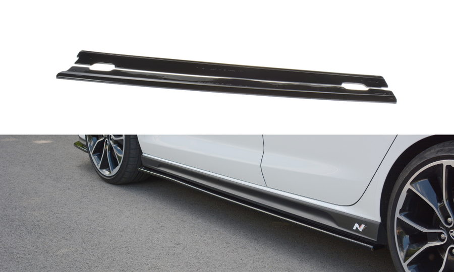 Maxton Design HY-I30-3-N-SD1T Side Skirts Diffusers V.1 Hyundai I30N MK3 Hatchback / Fastback | ML Performance UK Car Parts